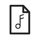 Files music line Icon