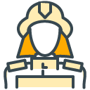 Fireman filled outline Icon