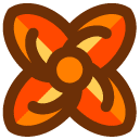 Floral Symbol One Flat Icon
