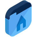 Folder Home Isometric Icon