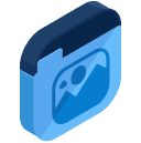 Folder Image Isometric Icon