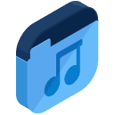 Folder Music Isometric Icon