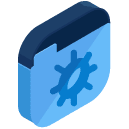 Folder Settings Isometric Icon