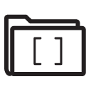 Folders bracket line Icon