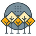 Forest filled outline Icon