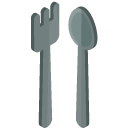 Fork and Spoon Isometric Icon