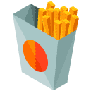 Fries Isometric Icon
