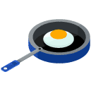 Frying Pan Isometric Icon