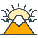 Fuji filled outline Icon