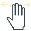 Full Hand Move Left Right filled outline Icon