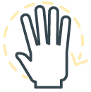 Full Hand Rotate filled outline Icon