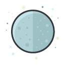 Full Moon Filled Outline Icon