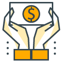 Funding filled outline Icon