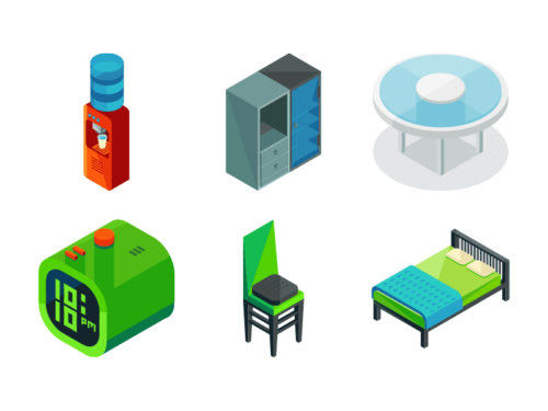 Furniture Isometric icons