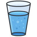 Glass of Water Filled Outline Icon