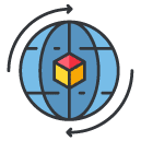Global Distribution Filled Outline Icon