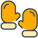 Glove filled outline Icon