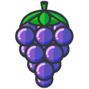 Grapes Filled Outline Icon
