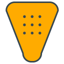 Guitar Pick filled outline Icon