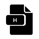H glyph Icon