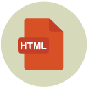 HTML Flat Round Icon
