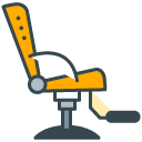 Hairdresser Chair filled outline Icon