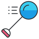 Hammer Throw Filled Outline Icon
