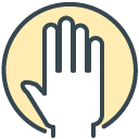 Hand Gestures filled outline Icon