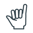 Hang Loose filled outline Icon
