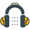 Headphone filled outline Icon