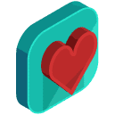 Heart Isometric Icon