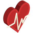 Heart rate Isometric Icon