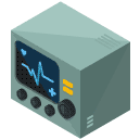 Heart rate Monitor Isometric Icon