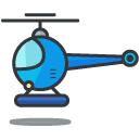 Helicopter View Filled Outline Icon
