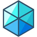 Hexahedron Flat Icon