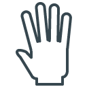 High Five filled outline Icon