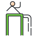 High Jump Filled Outline Icon