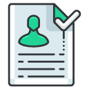 Hired Filled Outline Icon