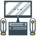 Home Cinema filled outline Icon