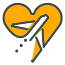 Honeymoon filled outline Icon