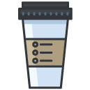 Hot Drink Container Filled Outline Icon