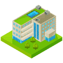 Hotel Business Building Isometric Icon