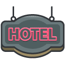Hotel Filled Outline Icon