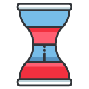 Hourglass Timing Filled Outline Icon