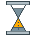 Hourglass filled outline Icon