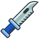 Hunters Knife Filled Outline Icon