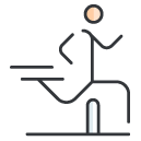 Hurdles Race Filled Outline Icon