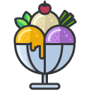 Ice Cream Bowl Filled Outline Icon