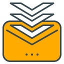 Inbox filled outline Icon