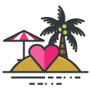 Island Filled Outline Icon
